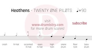 Twenty One Pilots - Heathens Drum Score Resimi