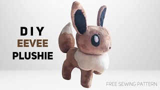 How to Make an Eevee Plushie [Free Pattern]