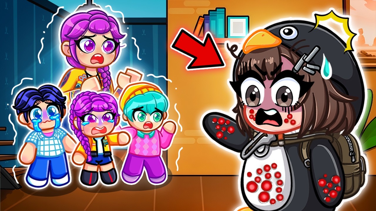 ¡El bebé PINGÜINO fue INFECTADO por un BICHO ATERRADOR en Roblox! | Kpop Demon Hunters