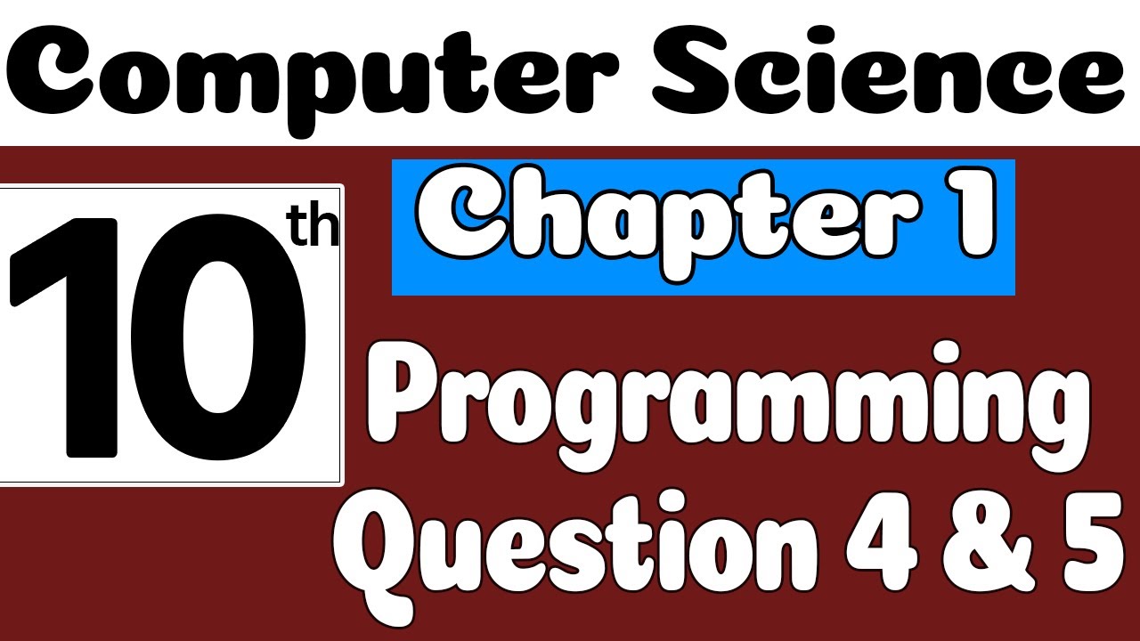 10th Class Computer Science Chapter 1 - Exercise Question - Class 10 ...