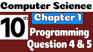 10th Class Computer Science Chapter 1 - Exercise Questions - Class 10 Computer Chapter 1