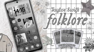 Aesthetic Phone 🐨🌿 Taylor Swift "folklore" Theme 🌼🤍🌿 @TaylorSwift screenshot 1