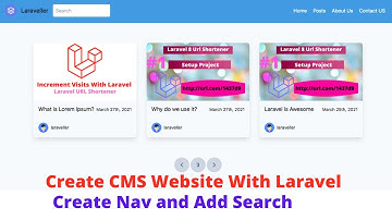 Create CMS Website with Laravel Statamic Last Part Add Search and Create Navigation