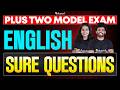 Plus Two English | Model Exam Sure Questions | Eduport Plus Two