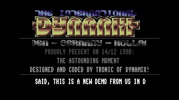 The Astounding Moment by Dynamix, C64 demo 1990