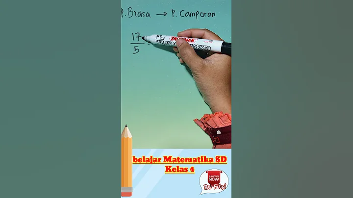 Mengubah Pecahan Biasa Ke Pecahan Campuran - Belajar Matematika SD Kelas 4 #shorts