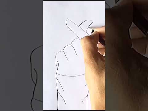 Easy to draw a tumblr Korean heart#hand drawing#viral#video#shorts