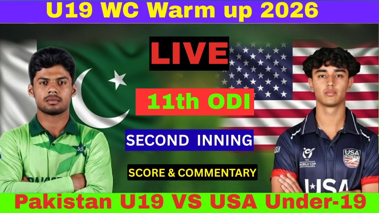 PAK U19 vs USA U19, 11th ODI, U19 WC Warm up 2026 live