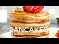 PANCAKES DE AVENA Y BANANO ESPONJOSOS 🥞 - saludables sin harina ni azúcar |  ÑAM! Recetas