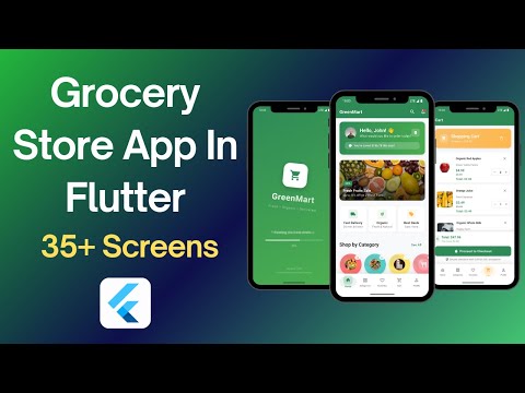 Complete Grocery Store App UI Design Kit in Flutter (35+ Screens)