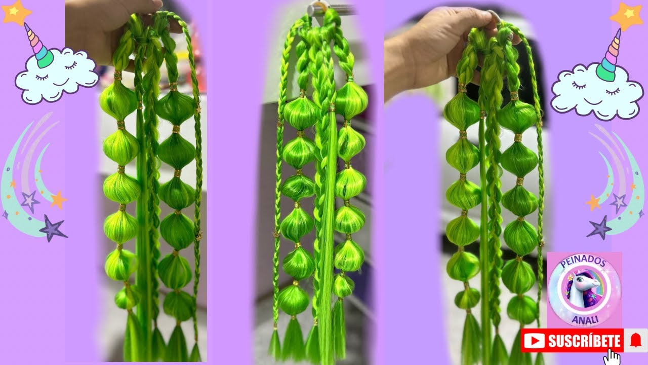 COMO HACER COLETAS EN KANEKALON / #trenzas #coletas #peinados #braids