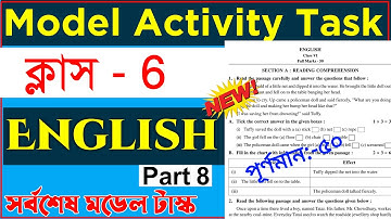 Class 6 English Model Activity Task Part 8 |Model Activity Task Class 6 English Part 8 |