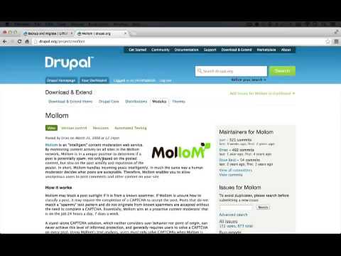 243. How Mollom works for spam protection, and installing the module (a Drupal how-to)