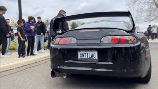 INSANE ANTI LAG 2JZ MK 4 SUPRA SHUTS DOWN 2024 QUINNIPIAC UNIVERSITY SPRING CAR SHOW PT 6 !!