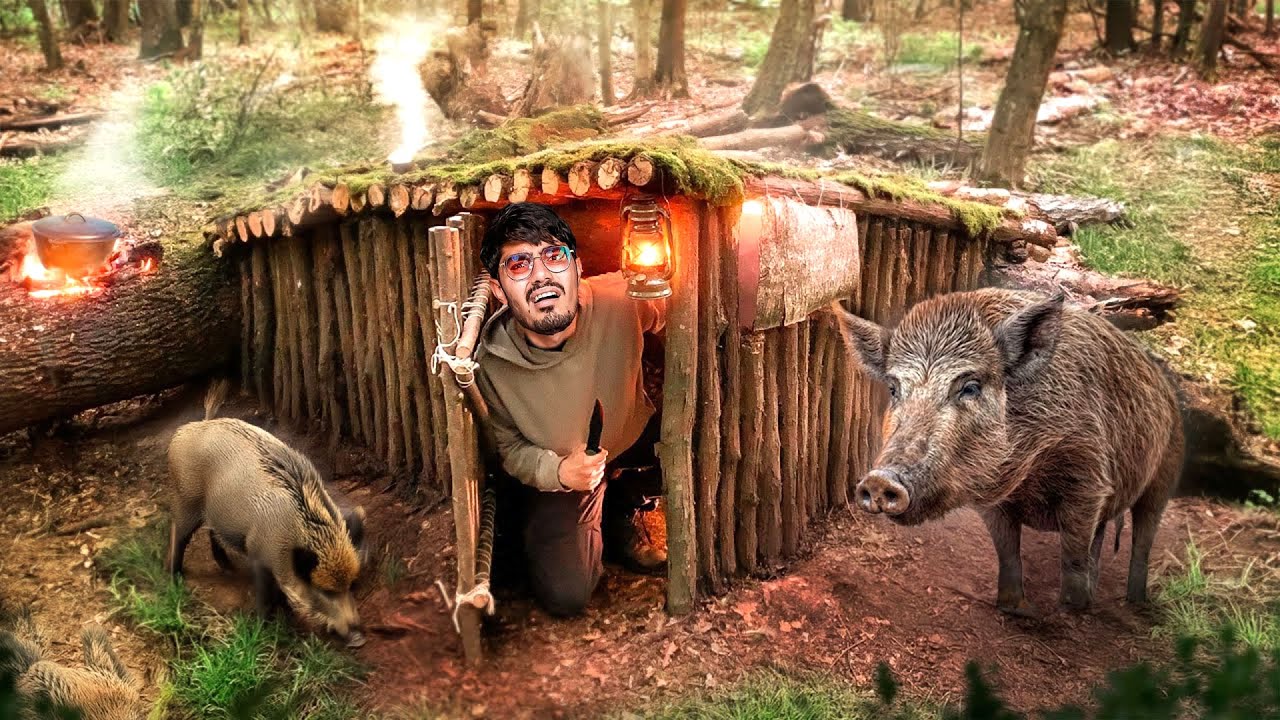 24 Hours In Jungle Challenge Will I Survive - YouTube