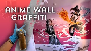 A Girl's Room Anime-Style: Painting Nezuko and Kora with Spray Cans