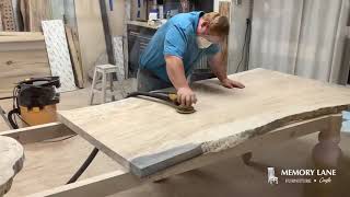 Live Edge Slab Tables | Watch the process of making a live edge piece of furniture