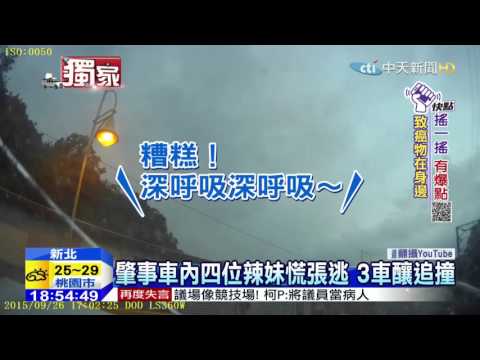 20151005中天新聞　駕駛疑疲勞失控　三車連撞8人輕傷