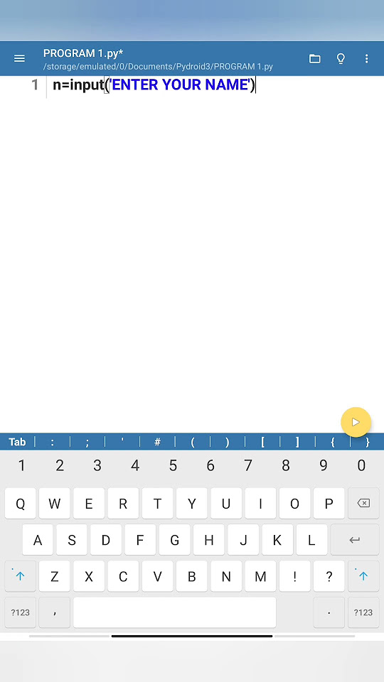 PROGRAM TO INPUT A NAME AND PRINT MESSAGE