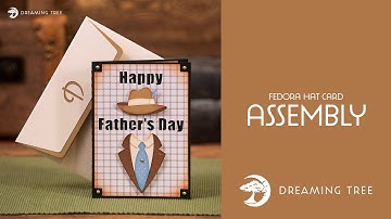 SVG File - Fedora Hat Card - Assembly Tutorial (For Cricut, Silhouette, and ScanNCut)