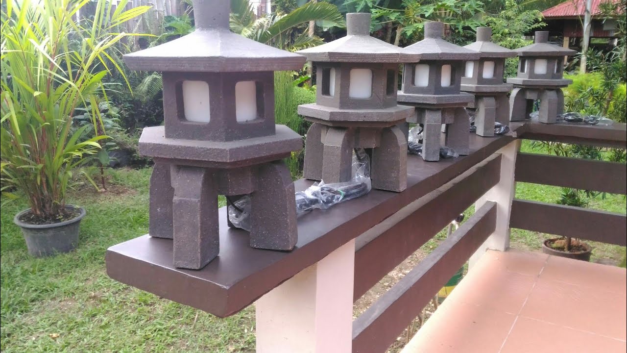 Making A Concrete Lamp For Zen Garden Indoor Outdoor You Making A Concrete Lamp For Zen, Diy Japanese Garden Lantern