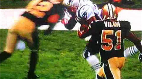 Darren Sharper's Big Hit On Kevin Faulk-Saints vs. Patriots 2009