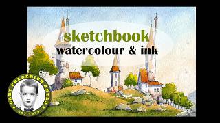 Simple watercolour & ink in the sketchbook.