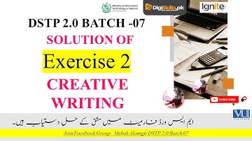 creative writing exercise 2 batch 7 | dstp 2.0 batch 07 creative writing 2