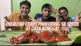 MUKBANG OVERLOAD CRABS PINALUTANG SA GATA AT SPRITE GRABI ANG SARAP LAPTRIP TO WTIH @jamesleoncio