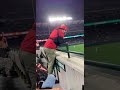 Fan drops trash can on to the field Angel stadium
