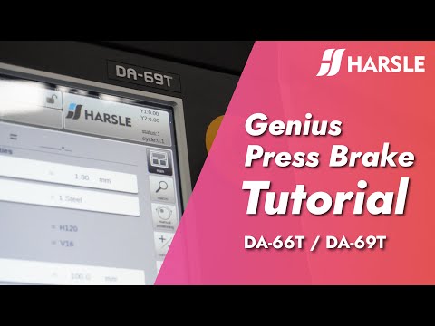 HARSLE Genius Press Brake Operation Tutorial (DELEM DA-66T and DA-69T)