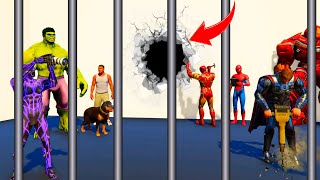 HULK , SPIDER MAN And Franklin Biggest Plan To Escape Prison in GTA 5 ! (GTA 5 mods)