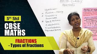 5th Std CBSE Maths Syllabus | Fractions - Types of Fractions  | CBSE Maths Part-2