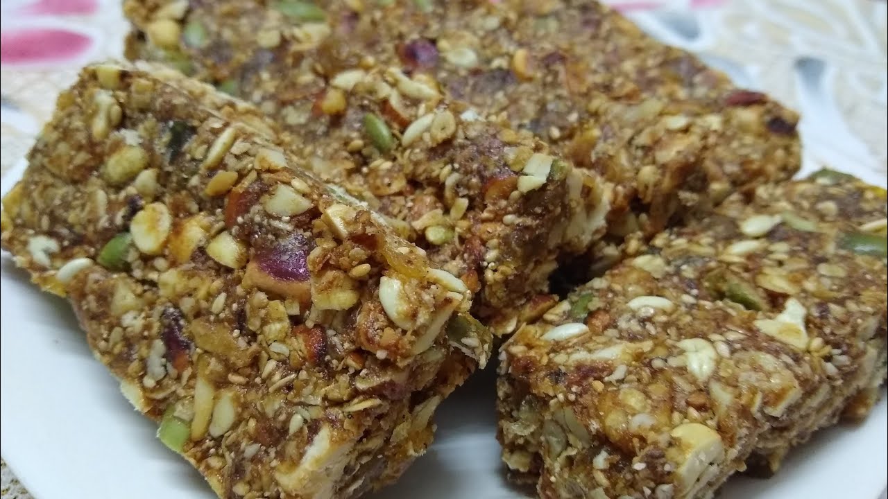 NO SUGAR PROTEIN BARS HOMEMADE & EASY FILLED WITH NUTS YouTube