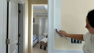 Pintando un baño con paredes de Madera. Painting shiplap Walls