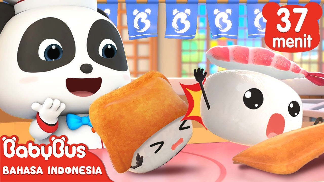 Wah, Bau Sushinya Sangat Enak | Belajar Warna Anak | Lagu Makanan Anak | BabyBus Bahasa Indonesia