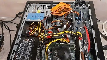 Low budget CPU/GPU cryptocurrency mining setup.