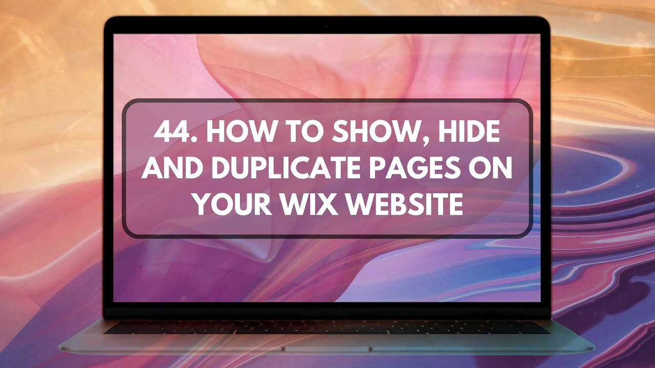 44. How To Show, Hide And Duplicate Pages On Your Wix Website (Learn ...