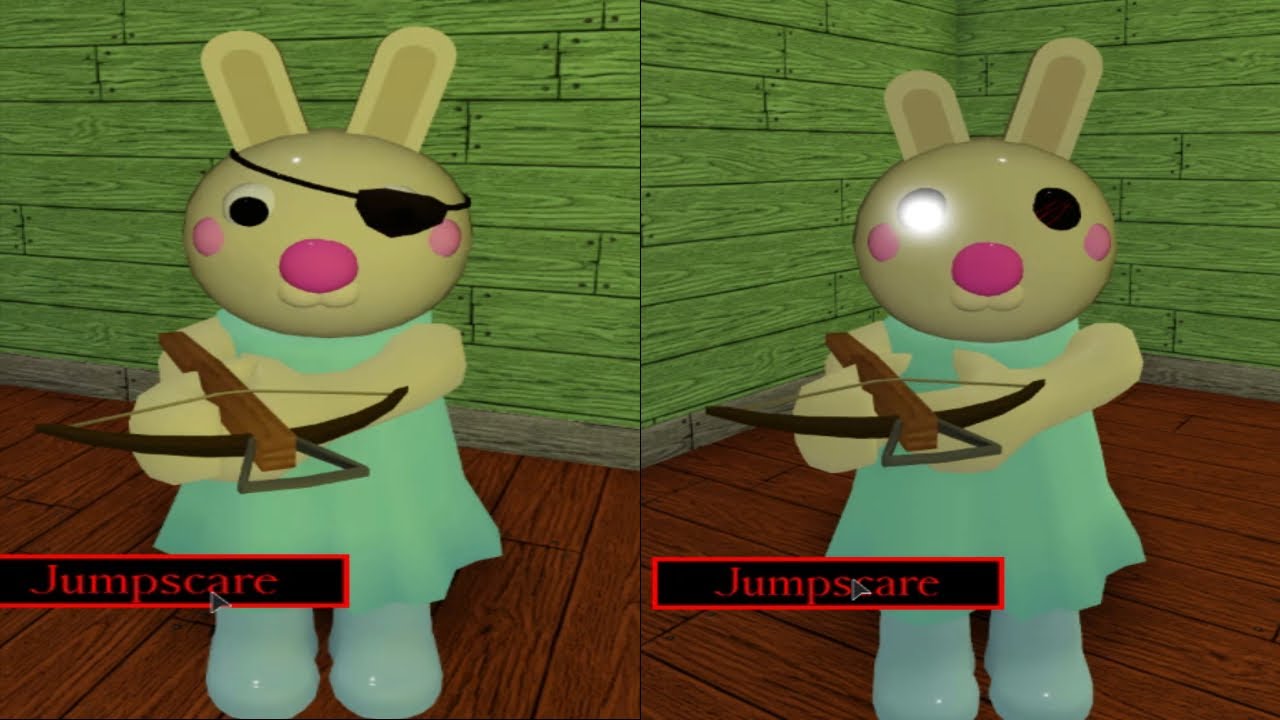 Bunny Vs Infected Bunny Jumpscare Roblox Piggy Youtube - roblox piggy bunny infected