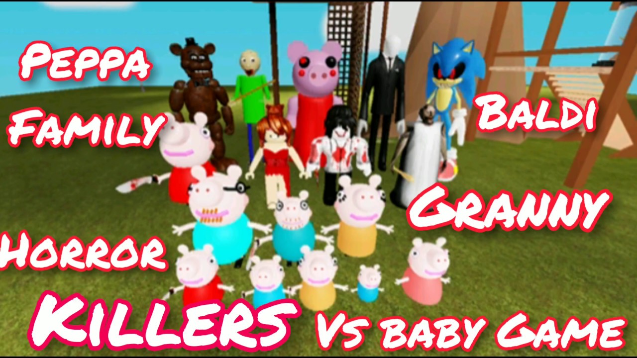 Roblox Horror Survival The Killers Peppa Pig Family Piggy Sopravvivi Granny Baldi Youtube - survival the baldi piggy and granny the killer by pghlego1945 roblox youtube