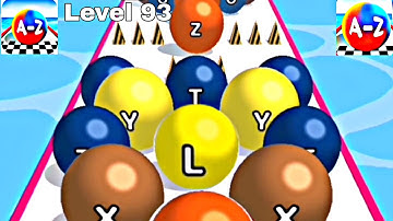 A - Z Ball Run 2048 - All Levels Ball Gameplay Android, iOS ( Level 91 - 95 )