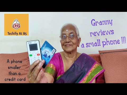 85 Year Old Grandma reviews "A Phone smaller than a Credit Card"