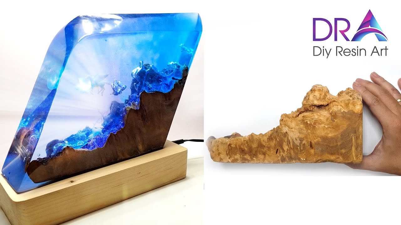 Easy making epoxy resin wood lamp beautiful shape | Diy Resin Art - YouTube
