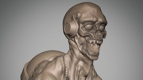 Cyborg Creature Zbrush Sculpting part-2| Creature sculpting | HARD SURFACE ZBRUSH | VOIDART SCHOOL