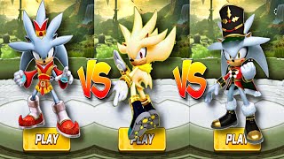 Sonic Forces Speed Battle - New Character Super Silver Vs Lantern Silver Vs Nutcracker Silver