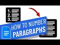 How To Number Paragraphs in Google Docs