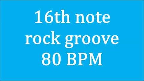 Drum Loop for Practice 16th note rock groove 80 bpm