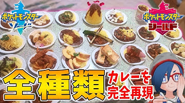 【ポケモン剣盾】ゲームのカレーを全種類リアルで完全再現してみた！！