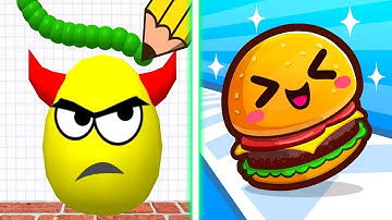 Draw To Smash Vs Food Run - Max All Levels Android iOS Gameplay