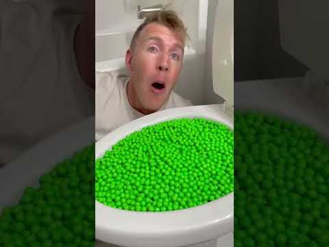 Eating Green Chocolate Balls out of Toilet #shorts #asmr